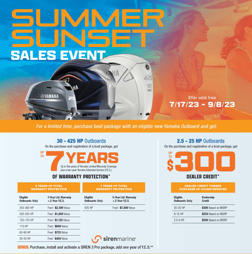 Yamaha Summer Sunset Sales Event